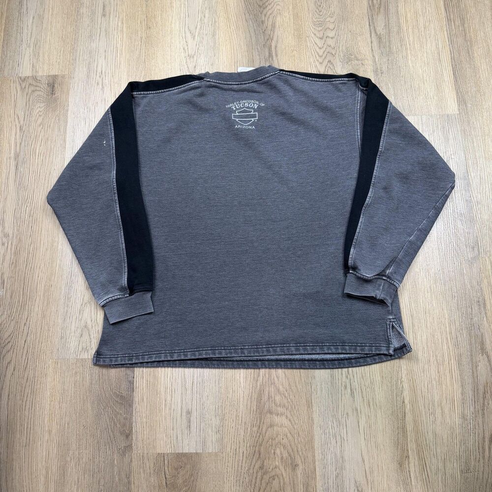 Harley-Davidson Sweatshirt Mens Large Gray Tucson Arizona Fleece Pullover - Picture 8 of 13